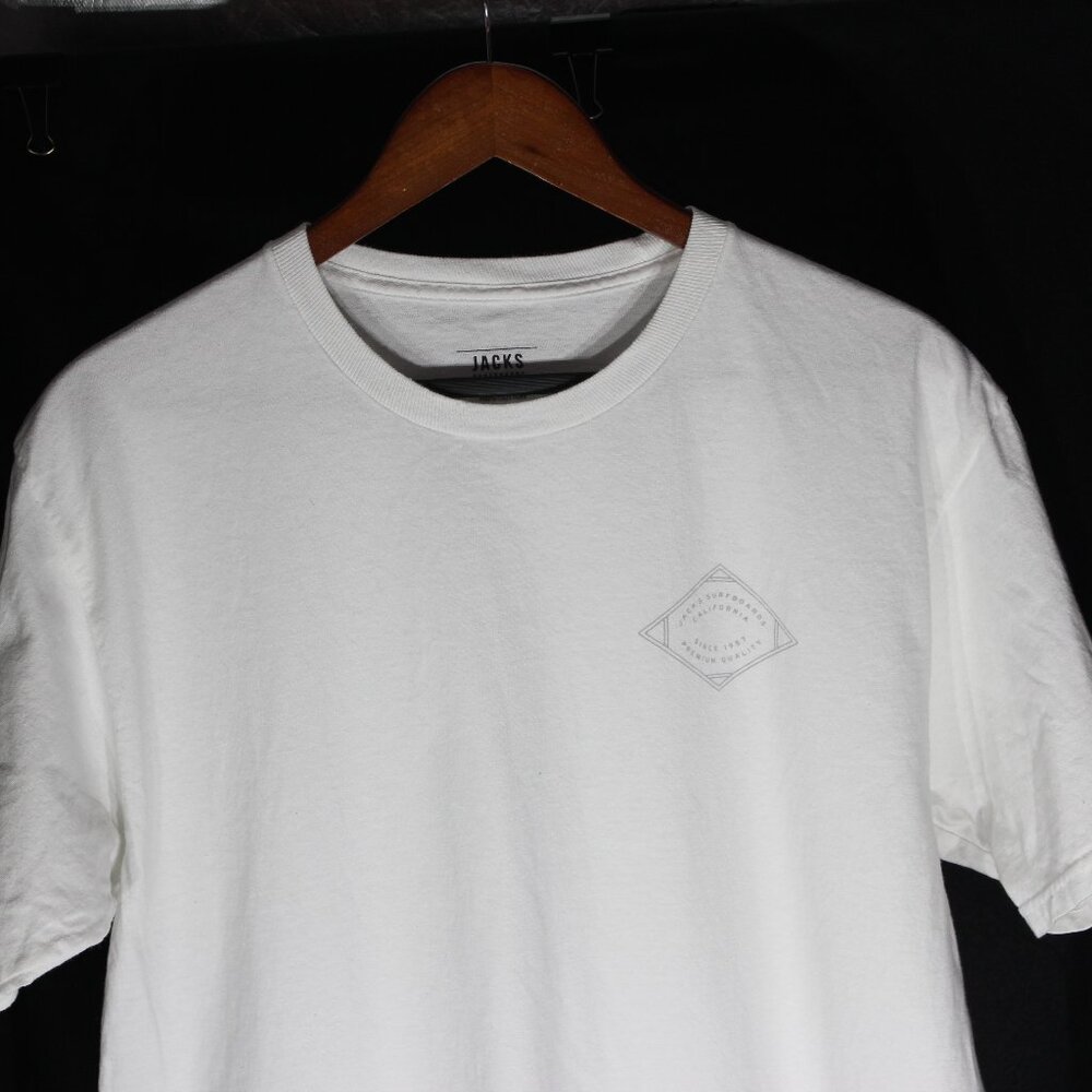 Jack's Surfboards White Short Sleeve T-Shirt - Size L